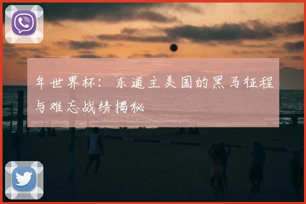 年世界杯：东道主美国的黑马征程与难忘战绩揭秘